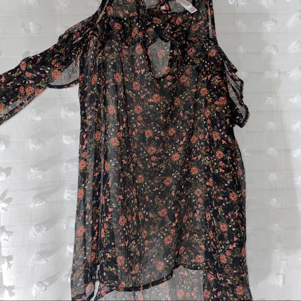 Cut out shoulder blouse